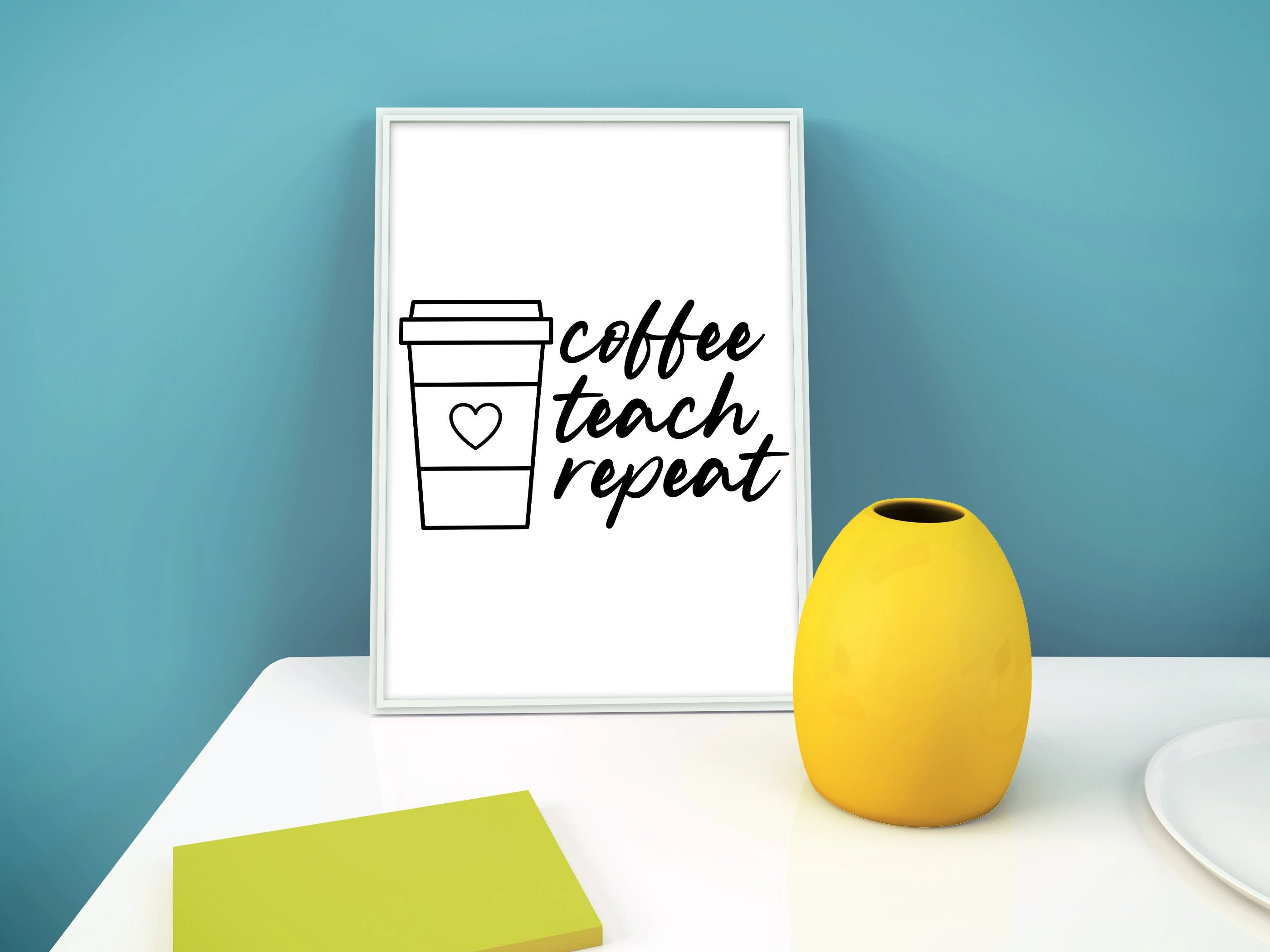 Coffee Teach Repeat Svg Coffee Svg Teacher Svg Cricut Etsy