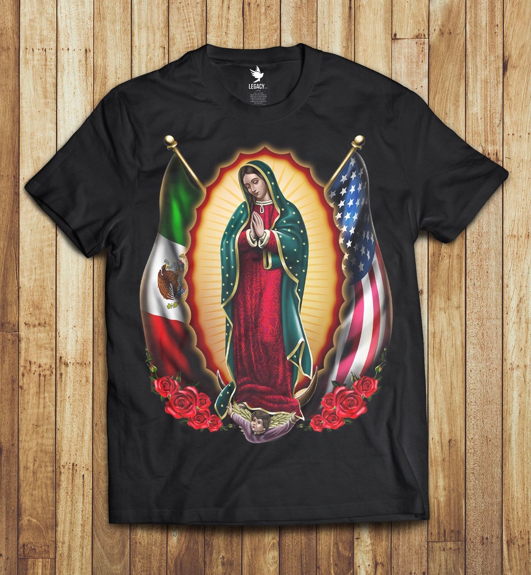 Camiseta de Nuestra Señora de Guadalupe - Etsy México, image size:1080x1169