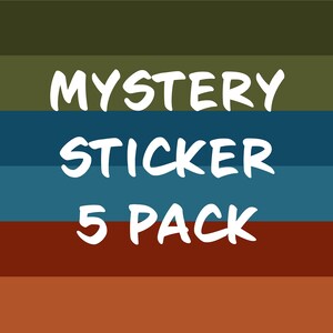 Mystery sticker 5 pack, Random stickers,