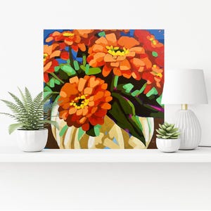 Orange Zinnia arrangement
