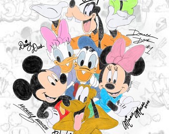 100/% Quilt Shop Cotton Fabric on black background Happy Halloween Tossed Springs Creative Disney Mickey and Minnie Mouse and the Gang