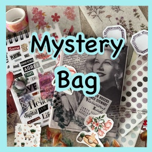 Journal Supplies, Mystery Bag Stickers, Scrapbooking Supplies, Bullet Journal,Washi Tape, Paper Stickers, Washi Stickers, Ephemera