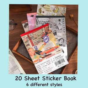 Junk Journal Supplies,  Sticker Book, 20 sheets per book, Scrapbooking Supplies, Vintage Stickers, Ephemera