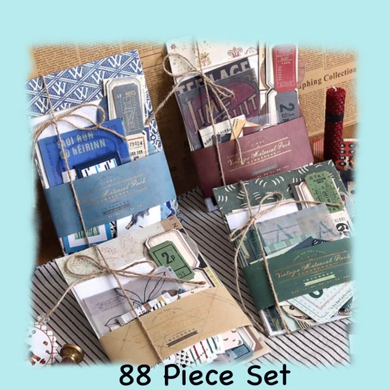 Junk Journaling Supplies , 88 Piece, Journaling Stickers