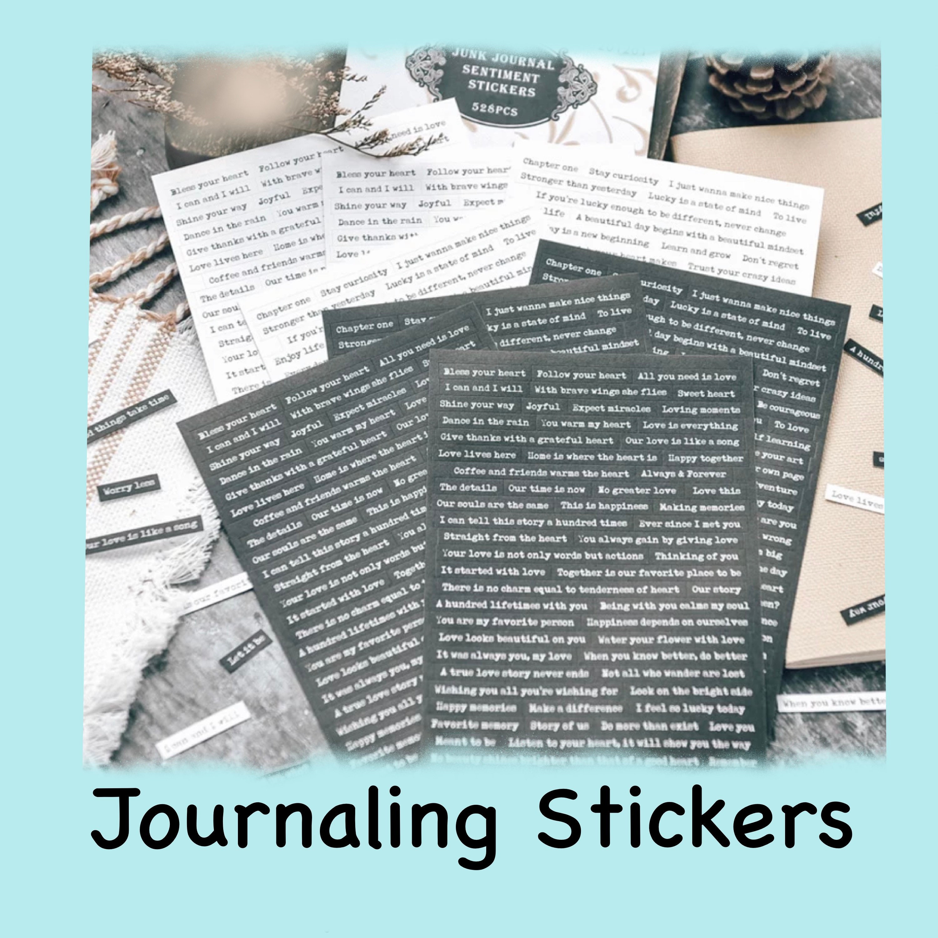 Junk Journaling Supplies , 88 Piece, Journaling Stickers