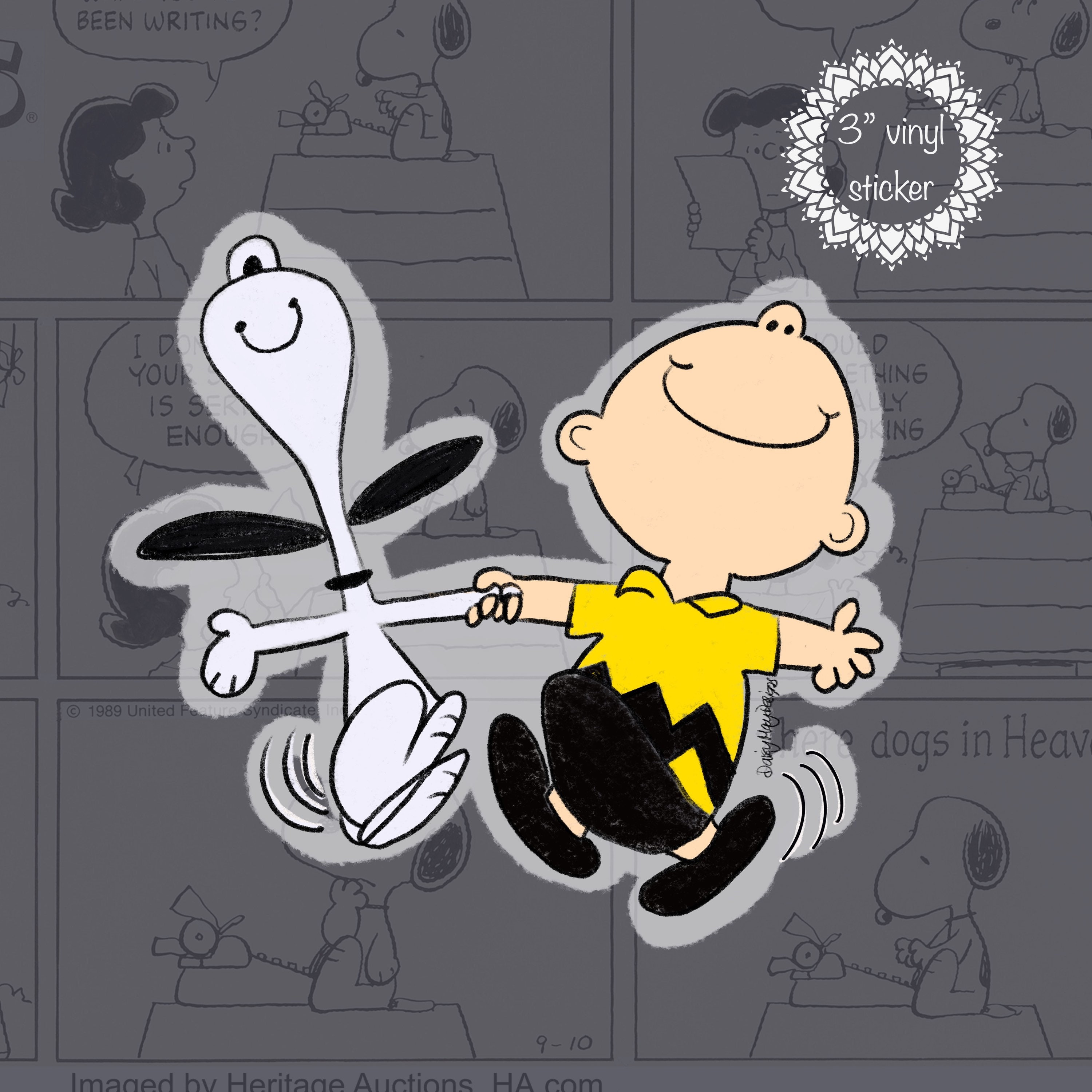 Peanuts Inspired Snoopy and Woodstock Vinyl Sticker, Die Cut Sticker -   Canada