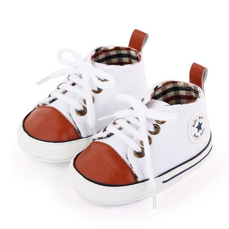 Baby Shoes Boy Girl Star Solid Sneaker Cotton Soft Anti-Slip Sole Newborn Infant First Walkers Toddler Casual Canvas Crib Shoes