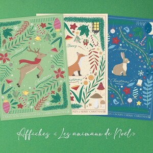 Posters &quot;Christmas animals&quot;