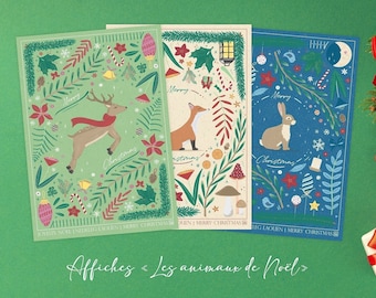 Posters "Christmas animals"