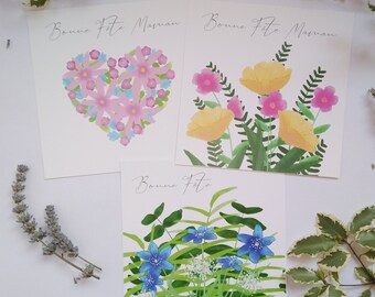 Mother's Day cards - set of 3 cards