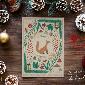Cartes de vœux "Les animaux de Noël" Renard de Noël