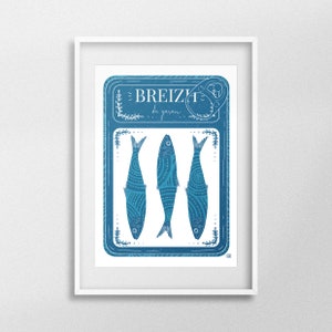 Cartel "Sardinas de Bretaña"