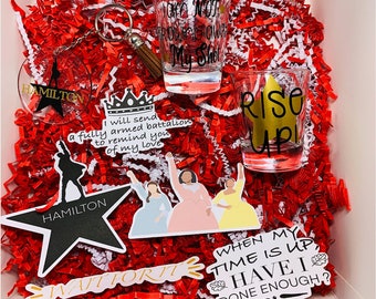 Hamilton Birthday Gift Box | Musical  Shot Glass | Rise Up Box | I am Not Throwing Away My Shot Box | Broadway | Mother's Day | Valentine