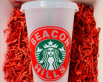 Starbucks Iced Coffee Teen Wolf Cup | Stilinski | McCall | TV | Wilkołak | Stiles | Beacon Hills