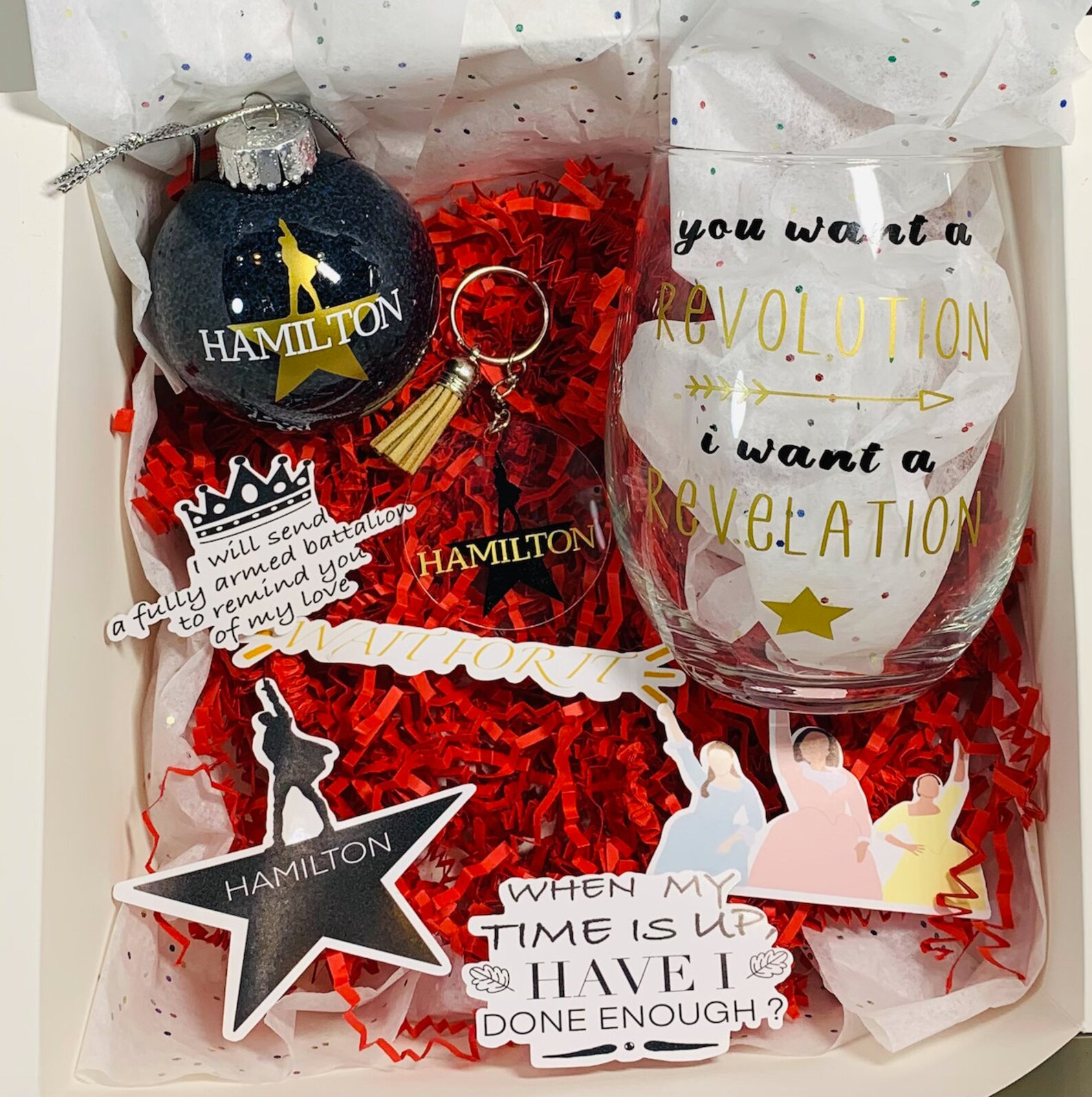 Hamilton Christmas & Holiday Gift Box Musical Disc Ornament Etsy