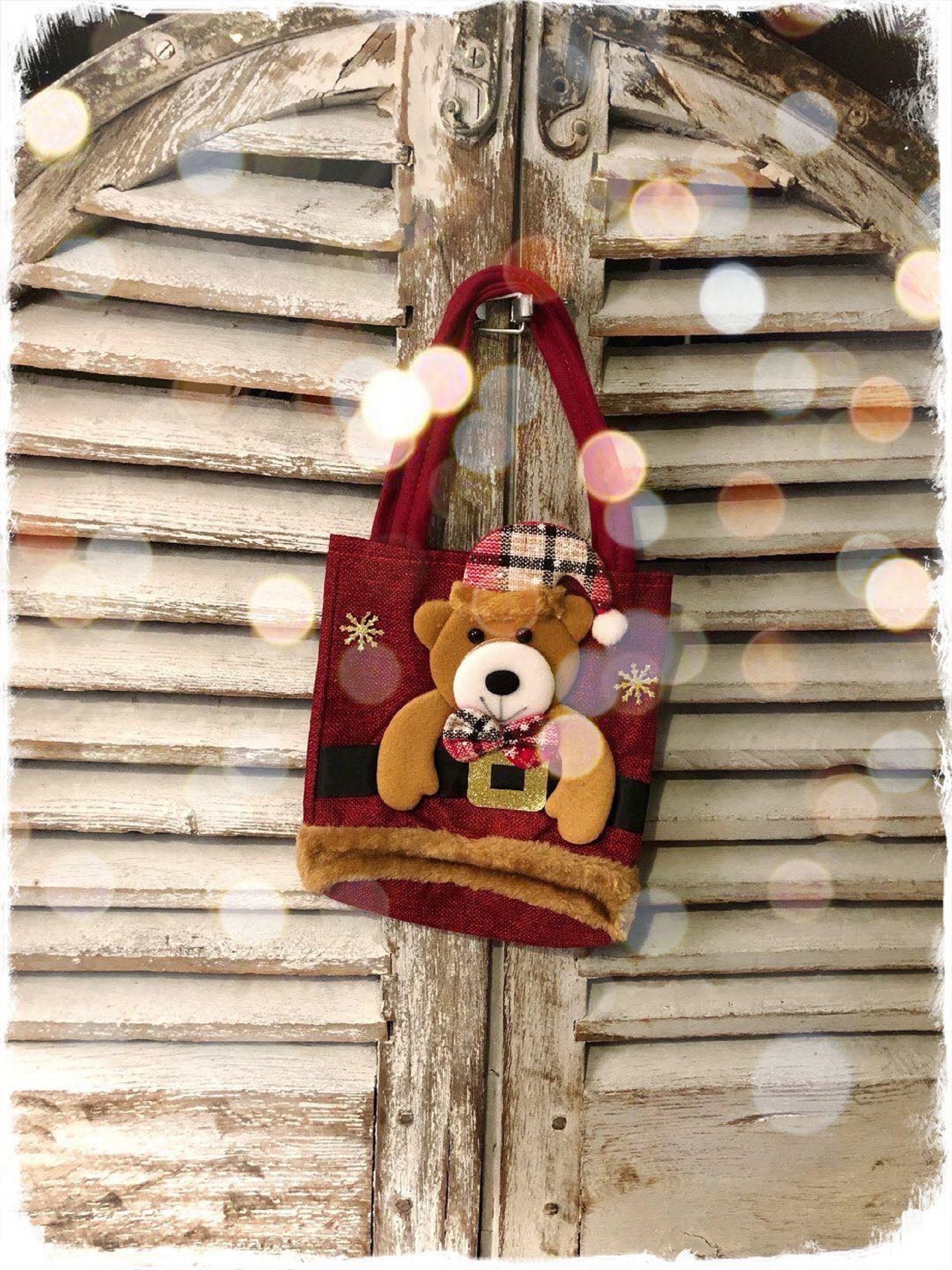 Sac de Noël Ours Décoration Sapin Cheminée