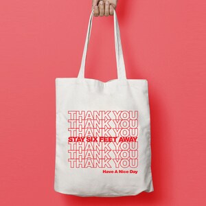 Thank you Parody Totebag Purse I LOVE CATS Grocery Shopping Tote Bag