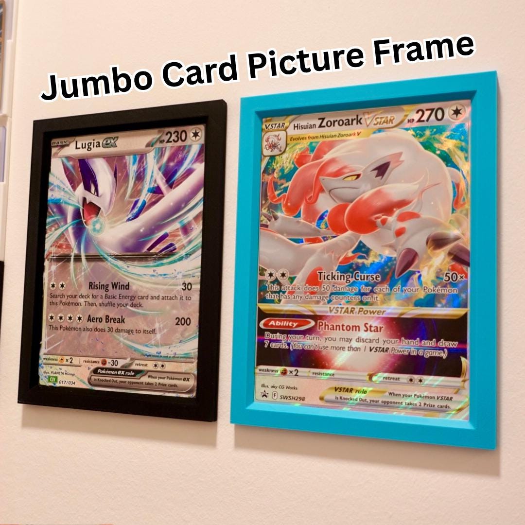 Jumbo Card Picture Frame  TCG Card Wall Mount for Jumbo Pokemon Promo Cards  Jumbo Card Picture Frame Wall Art - Etsy