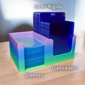 CardCare Deluxe - Sleeve Toploader Semi-Rigid Organizer for TCG and Sports Cards | Card Storage Dispenser for Collectible Cards
