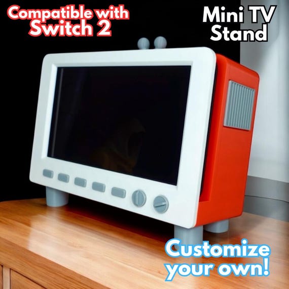 Mini TV Stand for Nintendo Switch 2 – Retro Display Dock for
