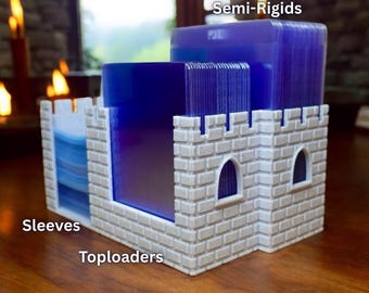 CardCare Castle - Organizador semirrígido com carregador superior para cards de TCG e esportes | Dispensador de cartões colecionáveis