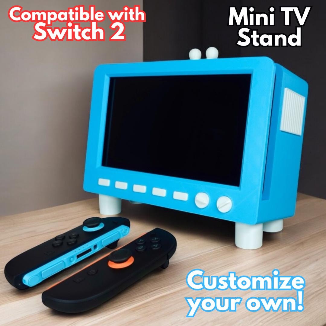 Mini TV Stand for Nintendo Switch 2 – Retro Display Dock for