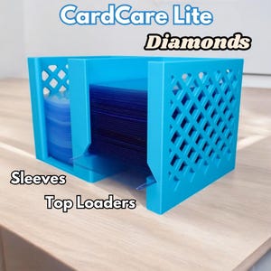CardCare Lite (Diamonds Edition) – Trading Card Sleeve and Toploader Dispenser Organizer for TCG and Sports Cards
