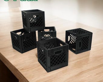 Juego de minicajas: paquete de 5 cajas apilables de 3,8 cm, para exhibir o jugar con juguetes, muebles para casa de muñecas y organizador de objetos pequeños.