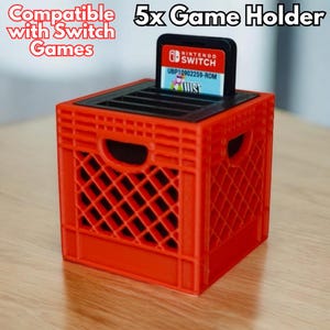 Minicaja para guardar juegos de Nintendo Switch: 5 unidades, organizador retro impreso en 3D para cartuchos de Nintendo Switch, divertido expositor de escritorio