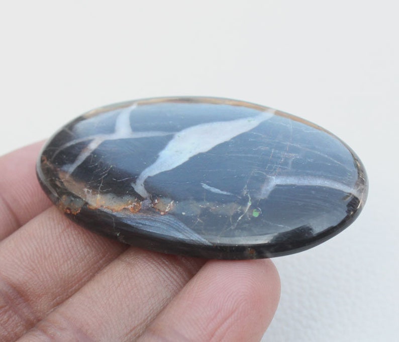Natural Septarian Gemstone Septarian 34X56X6 MM Superb Septarian Oval Shape Cabochon Loose Stone Healing Stone Jewelry Making Septarian