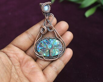 Albero Della Vita Peridoto Pietra Preziosa Filo Di Rame - Foto 7