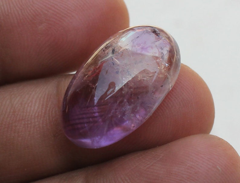 Best Gift Gemstone Splendid Amethyst Cute Oval Shape Cabochon Gemstone Amethyst 13X22X7 MM! Jewelry Making Amethyst Loose Stone