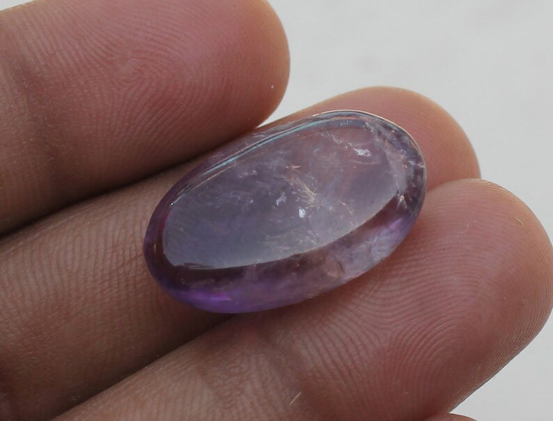 Best Gift Gemstone Splendid Amethyst Cute Oval Shape Cabochon Gemstone Amethyst 13X22X7 MM! Jewelry Making Amethyst Loose Stone