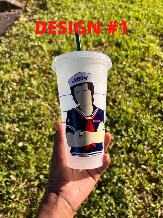 Steve 2 Scoops Ahoy Starbucks Cup | Stranger Things | TV show| The Upside Down | Personalized gift | Tumbler 80s