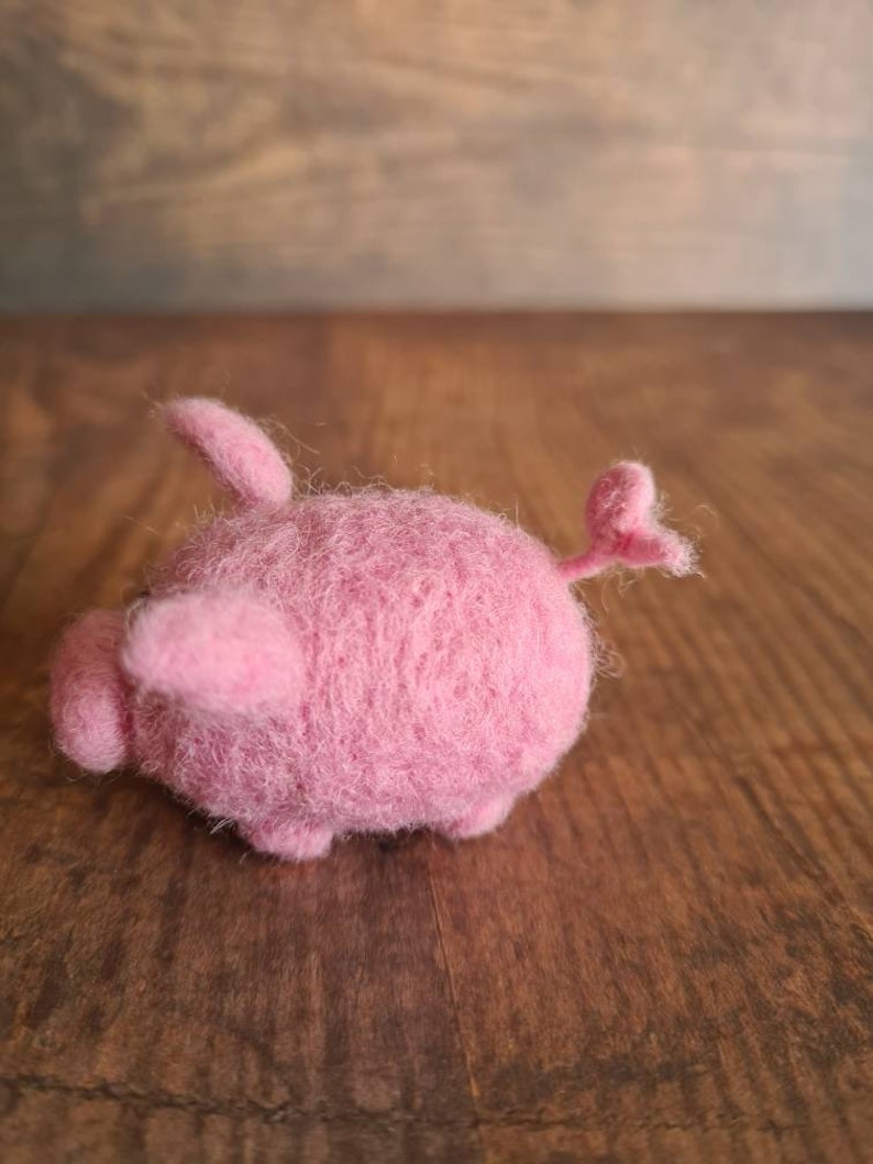 Pig lucky charm felt figure image 2