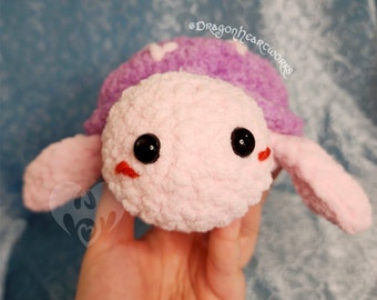 Lovey Tortuga Amigurumi Felpa • OOAK Ganchillo Relleno Animal