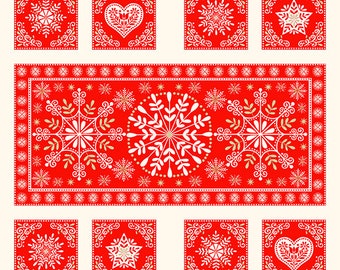 Scandi Panel - Scandi 2022 Collection by Makower UK for Andover Fabrics