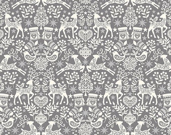 Folk Pattern - Scandi 2022 Collection by Makower UK for Andover Fabrics