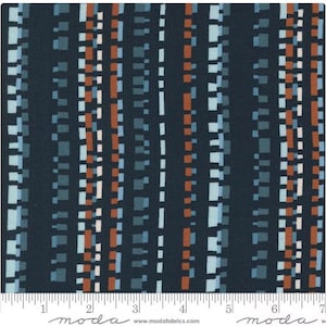 Folk & Lore Dash Stripes in the Color Peacoat by Fancy That Design House for Moda Fabrics 45606-25