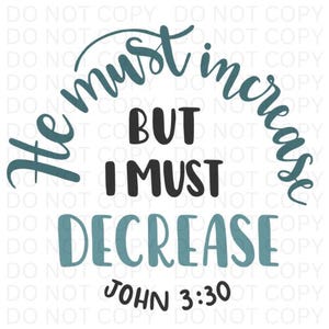 He Must Increase But I Must Decrease {Tote Bag} He Must Increase But I Must Decrease {Tote Bag}