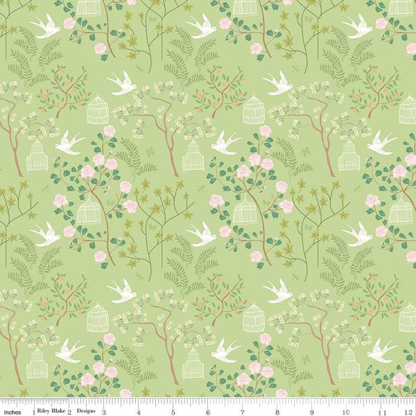 Emma Birdcage Print by Riley Blake Designs (by Half Yard)