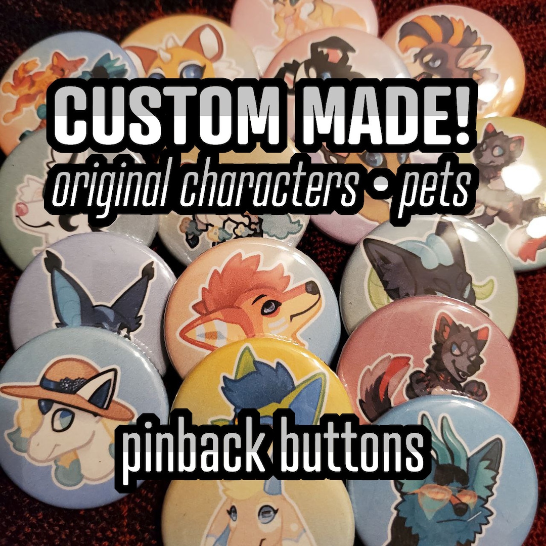 Custom Made Pinback Buttons CUSTOM Pinback Buttons - Etsy