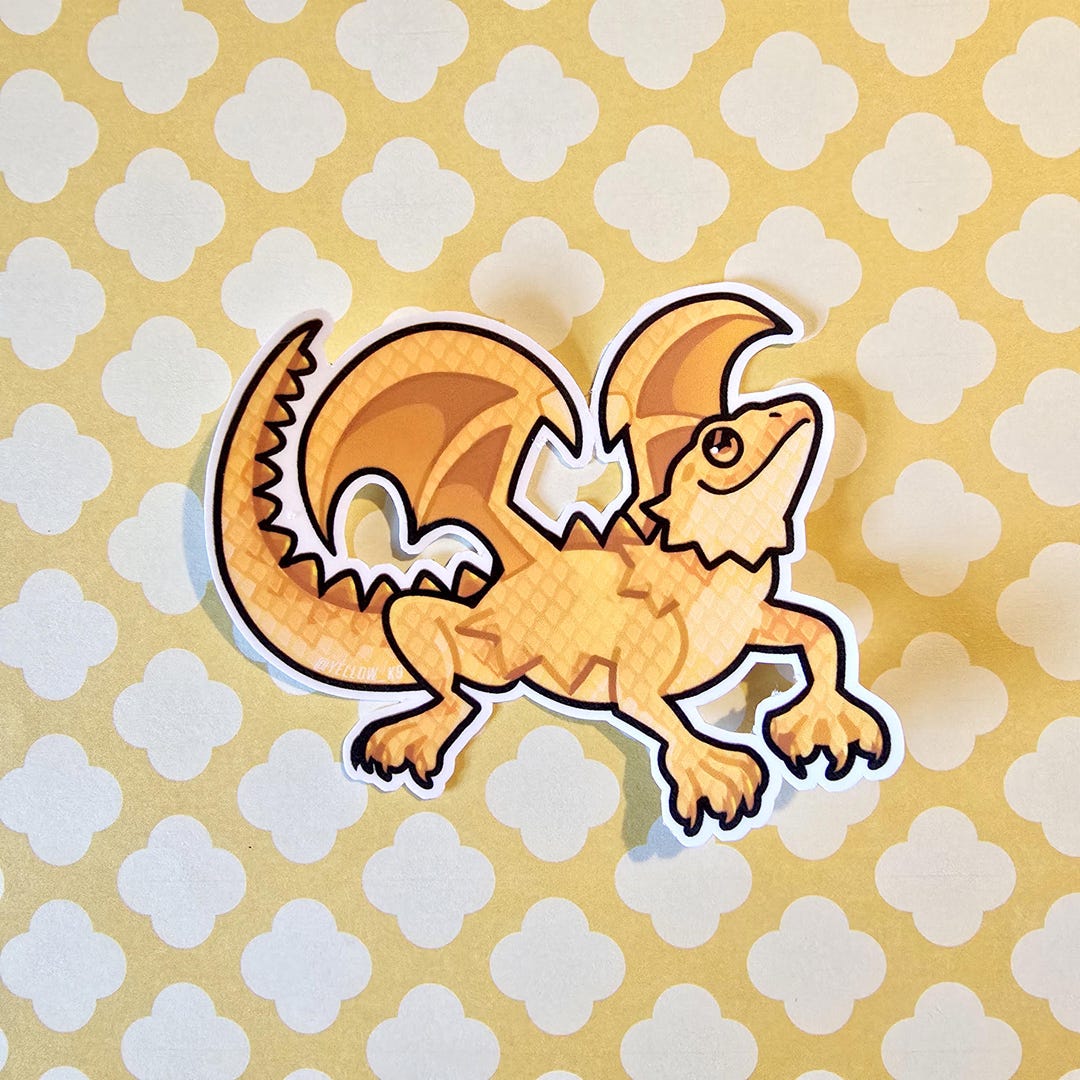 Bd Sticker Bearded Dragon Stickers (weatherproof Vinyl) - Etsy
