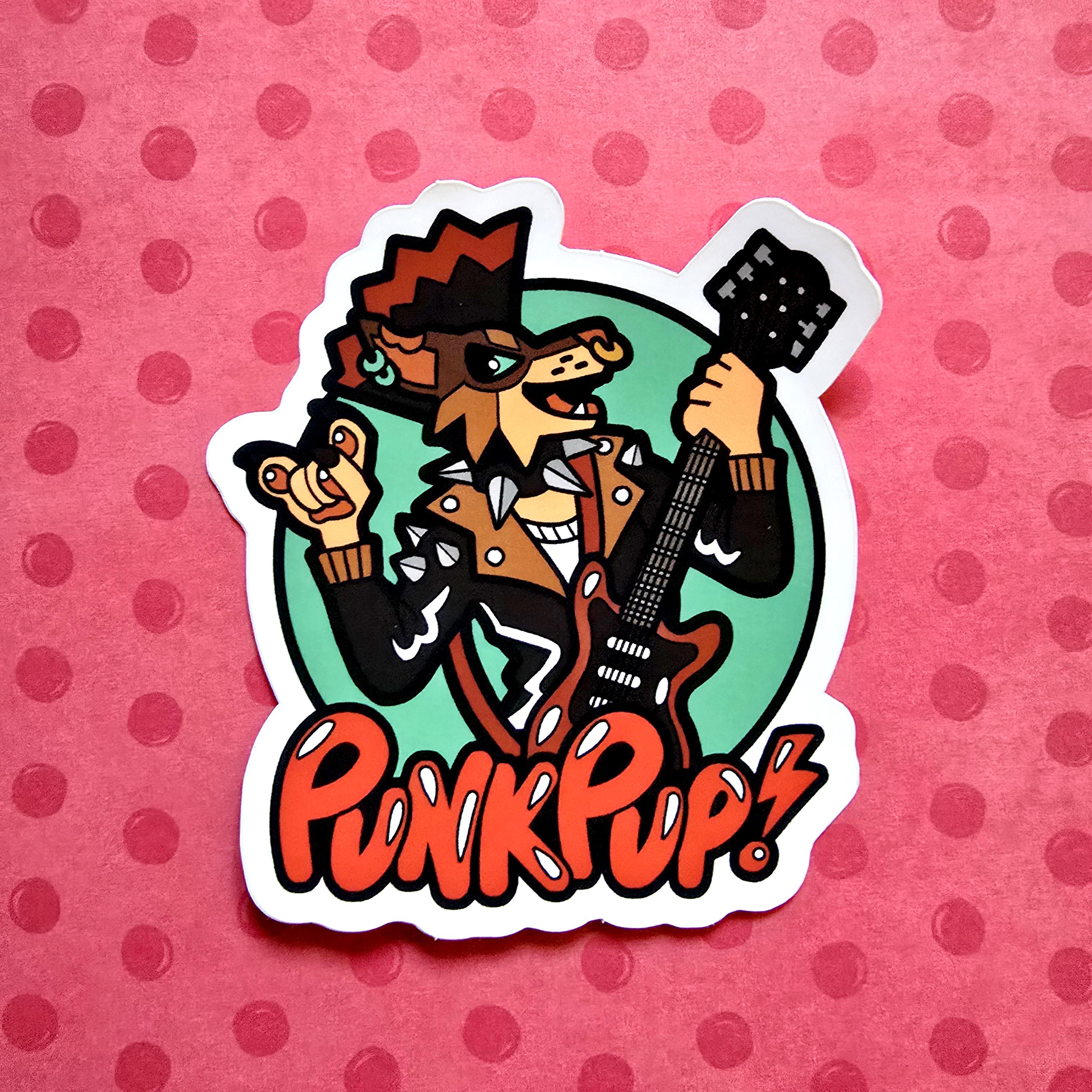 Punk Pup! Sticker (weatherproof Vinyl) - Etsy