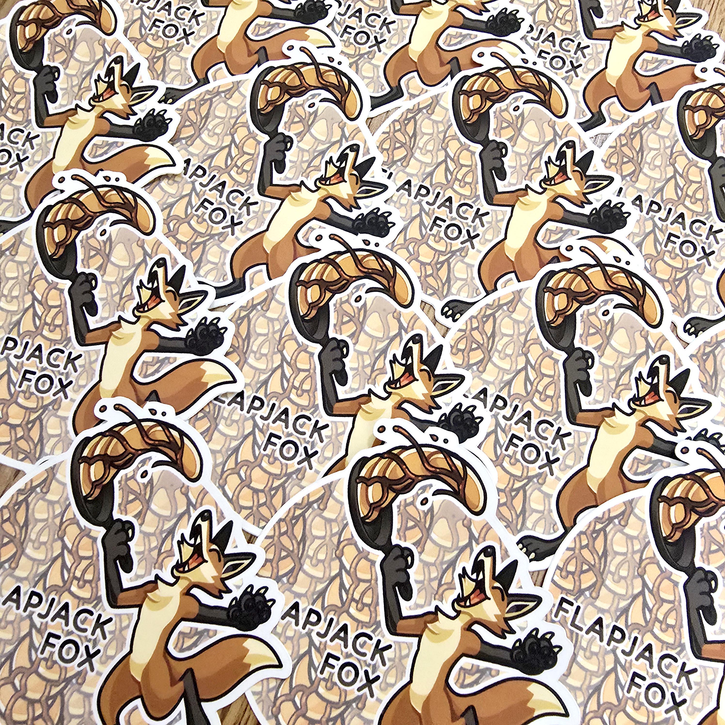 Flapjack Sticker Flapjack Fox Stickers (weatherproof Vinyl) - Etsy