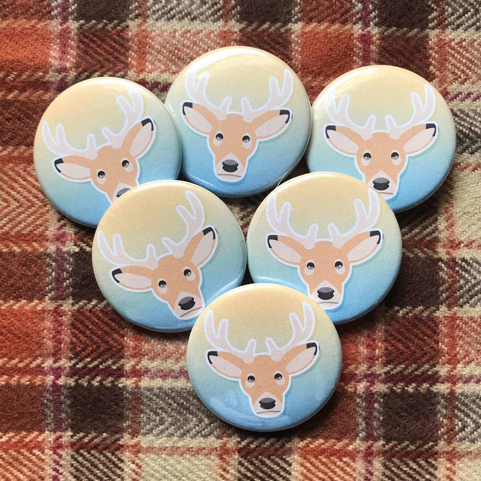 Deer Pinback Buttons Etsy
