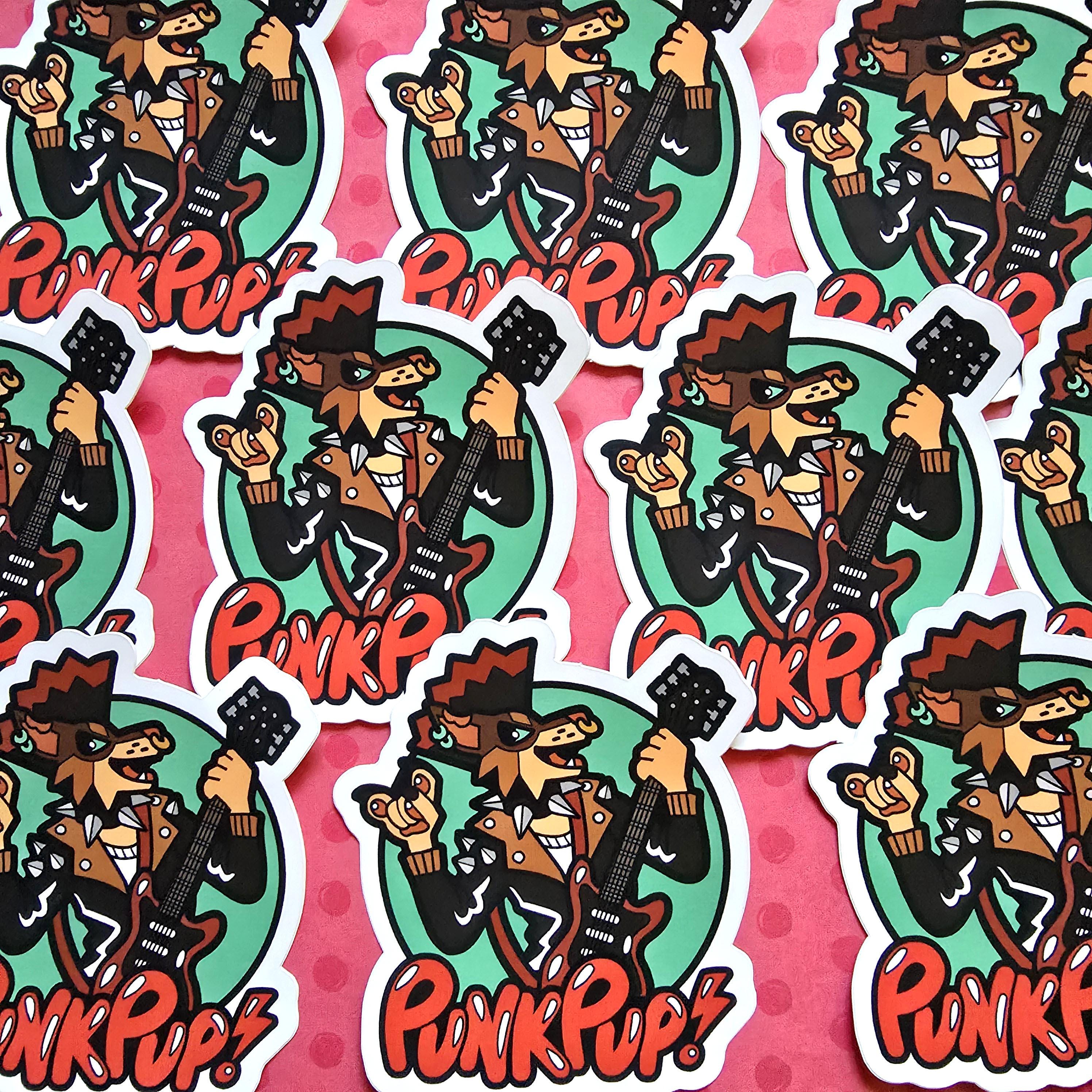 Punk Pup! Sticker (weatherproof Vinyl) - Etsy