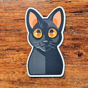 黒猫ステッカー（耐候性ビニール）