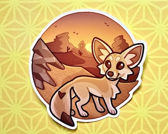 Desert Fennec Fox Stickers (Weatherproof Vinyl)