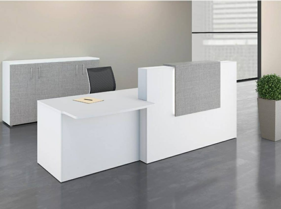 Modern Two Tone Reception Desk with ADA counter Etsy